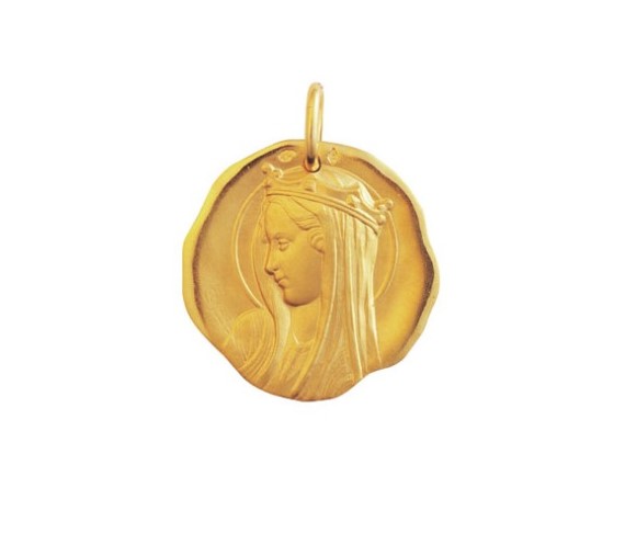 Médaille de Baptême Vierge du XIIe siècle en or jaune